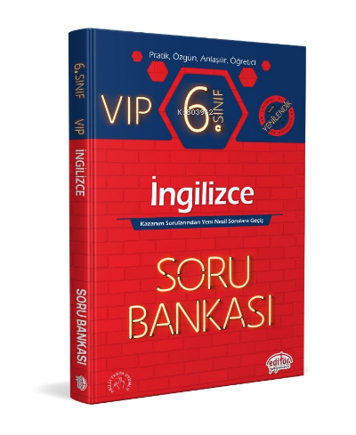  6 Sınıf Vip İngilizce Soru Bankası | 6 Sınıf Vip İngilizce Soru Bankası | Turgut Meşe | Editör Yayınevi | 9786052804926 