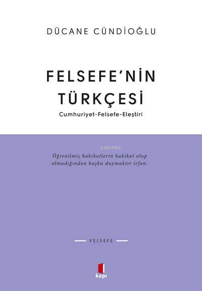 Felsefenin Türkçesi; Cumhuriyet Felsefe-Eleştiri