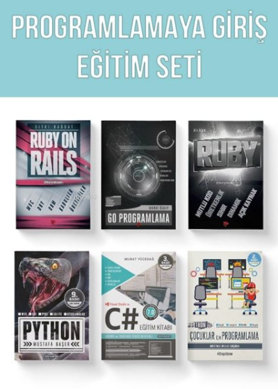  Programlamaya Giriş Eğitim Seti (6 Kitap Takım) | Programlamaya Giriş Eğitim Seti (6 Kitap Takım) | Mustafa Başer | Sıtkı Bağdat | Murat Özalp | Mustafa Murat Coşkun | Murat Yücedağ | Dikeyeksen Yayınevi | 9786054898848 