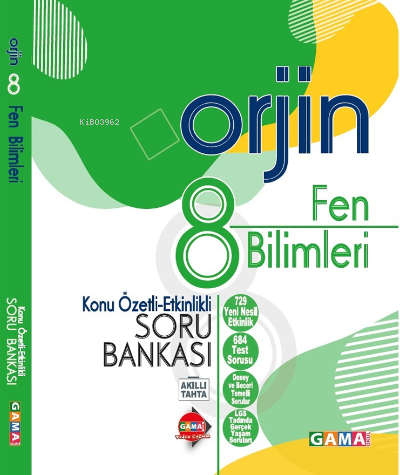 Gama Yayınları 8. Sınıf Orjin Fen Bilimleri Konu Özetli Soru Bankası