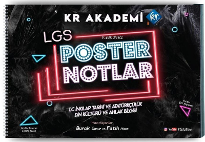 Kr Akademi LGS İnkılap Tarihi ve Atatürkçülük Din Kültürü ve Ahlak Bilgisi Poster Notları