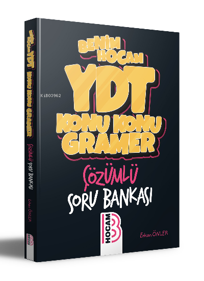  YDT Konu Konu Gramer Çözümlü Soru Bankası | Erkan Önler | Benim Hocam Yayınları | 9786258263374 | 