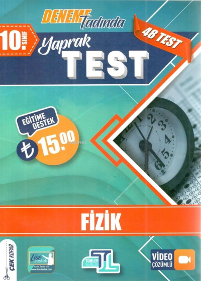  10Sınıf Yaprak Test Fizik 2022 | 10Sınıf Yaprak Test Fizik 2022 | Kolektif | Tümler Yayınları (Bayilik) | 9786257273695 