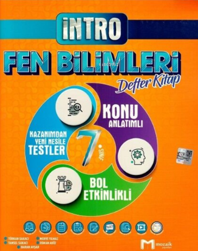 7.Sınıf Mozaik İntro Defter Fen Bilimleri - 2022