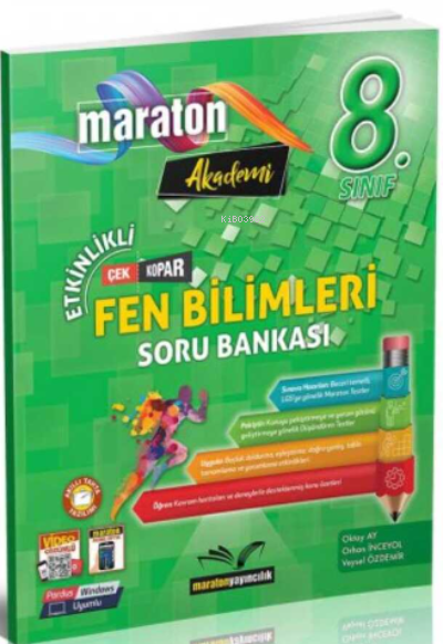  Maraton Yayıncılık Maraton Akademi 8Sınıf Etkinlikli Fen Bilimleri Soru Bankası | Kolektif | Maraton Yayıncılık | 9786257225076 | 