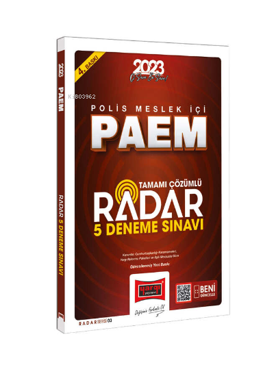 2023 PAEM Radar Serisi Tamamı Çözümlü 5 Deneme Sınavı