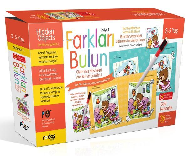  Farkları Bulun (Seviye 1) Gizlenmiş Nesneleri Ara Bul İşaretle 25 Yaş | Farkları Bulun (Seviye 1) Gizlenmiş Nesneleri Ara Bul İşaretle 25 Yaş | Kolektif | Piar Yayınevi | 8682974923756 