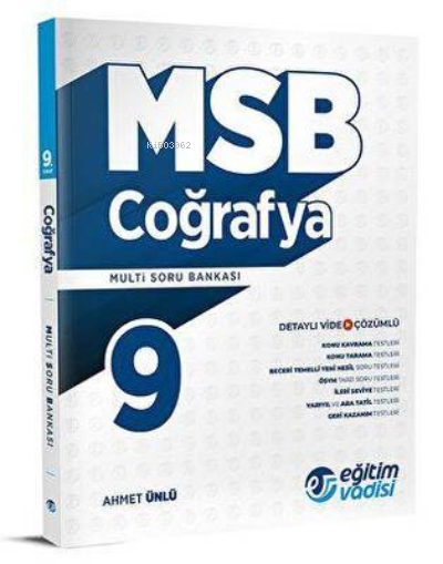  2023 9Sınıf Msb Cografya | 2023 9Sınıf Msb Cografya | Kolektif | Eğitim Vadisi Yayınları | 9786256457188 