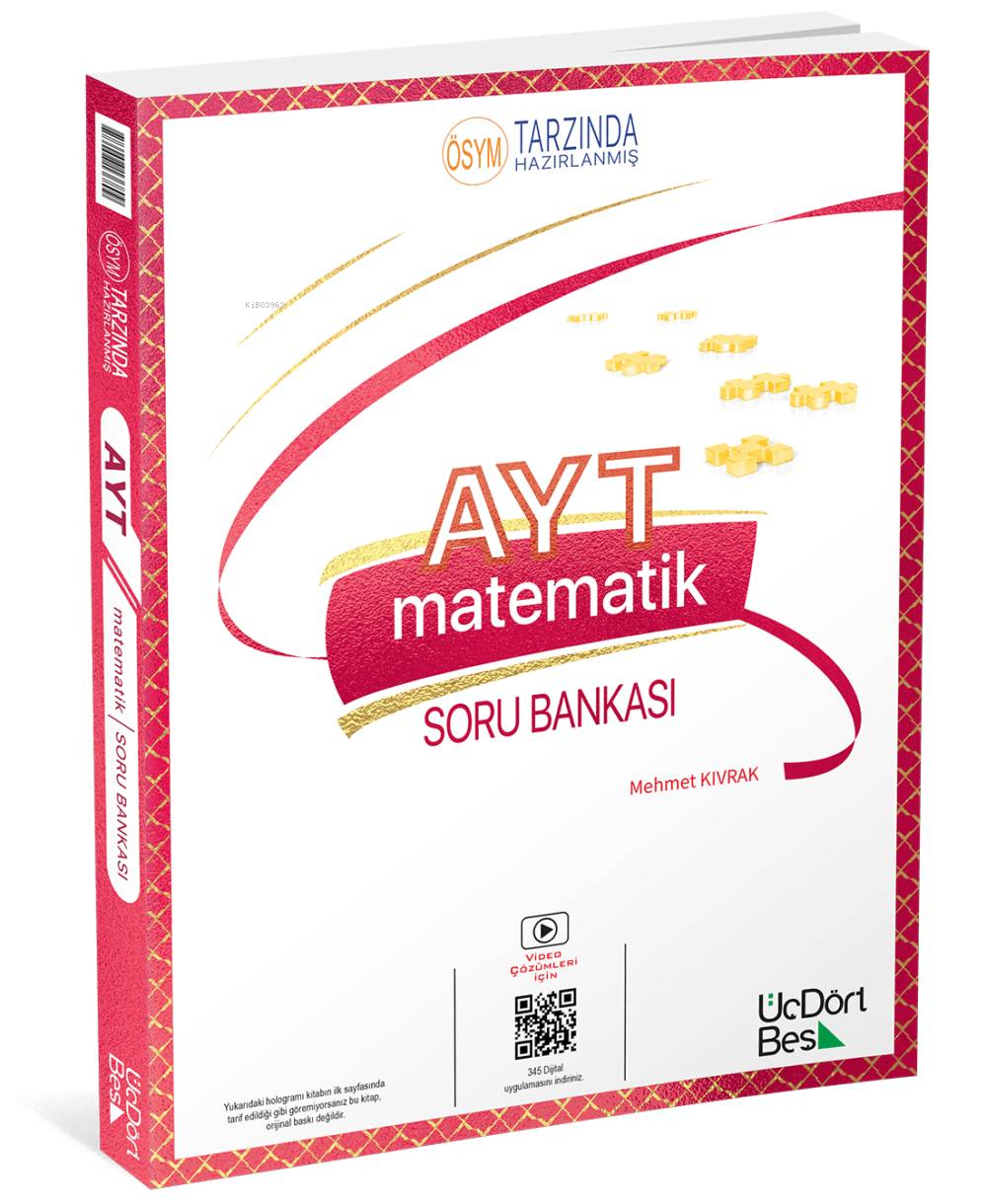 Üç Dört Beş Yayınları AYT Matematik Soru Bankası