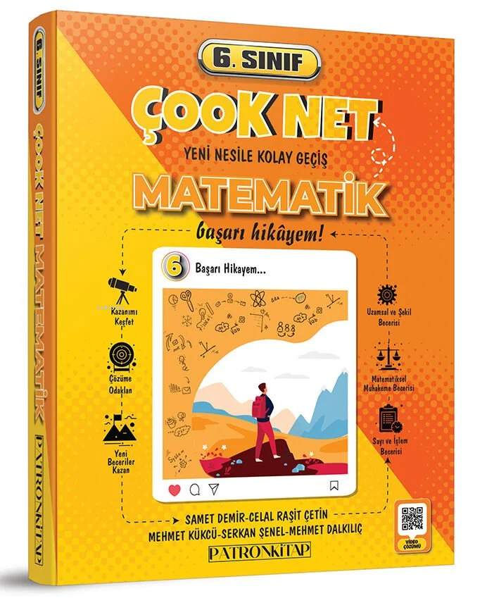  Çook Net Matematik 6 Sınıf | Çook Net Matematik 6 Sınıf | Samet Demir | Celal Raşit Çetin | Mehmet Kükçü | Serkan Şenel | Mehmet Dalkılıç | Patron Kitap | 9789944526692 