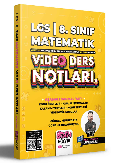 2022 LGS 8.Sınıf Matematik Video Ders Notları (Konu Anlatımı) Benim Hocam Yayınları