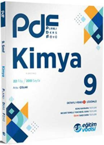  2023 9Sınıf (Pdf) Kımya | 2023 9Sınıf (Pdf) Kımya | Kolektif | Eğitim Vadisi Yayınları | 9786256911840 