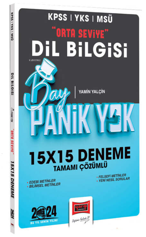 Yargı 2024 KPSS YKS MSÜ Bay Panik Yok Dil Bilgisi Orta Seviye Tamamı Çözümlü 15x15 Deneme