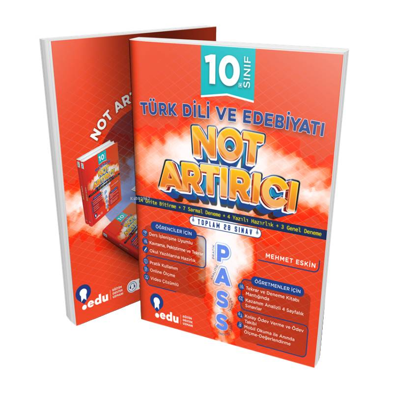  10 Sınıf Türk Dili ve Ed PASS Not Artırıcı | 10 Sınıf Türk Dili ve Ed PASS Not Artırıcı | Mehmet Eskin | EDU | 9786057222275 