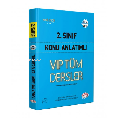  Editör Vip 2 Sınıf Tüm Dersler Konu Anlatımlı Mavi Kitap Kamp | Kolektif | Editör Yayınevi | 9786052802946 | 