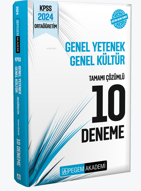 Pegem 2024 KPSS Genel Yetenek Genel Kültür Ortaöğretim Tamamı Çözümlü 10 Deneme