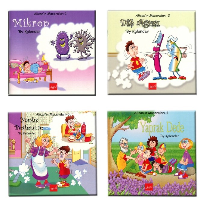  Alicanın Maceraları (4 Kitap Set Renkli Resimli) | Alicanın Maceraları (4 Kitap Set Renkli Resimli) | By Kalender | Ünal Kar | Atakar Yayıncılık | 9786259837963 