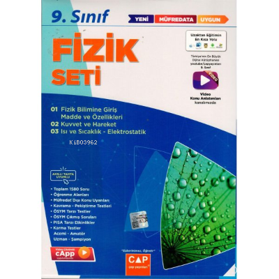  09Sınıf Set Anadolu Fizik 2022 | 09Sınıf Set Anadolu Fizik 2022 | Kolektif | Çap Yayınları | 9786257732475 