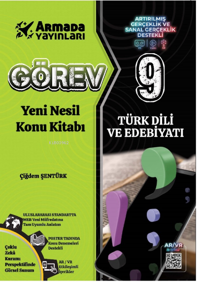  Görev 9Sınıf Türk Dili ve Edebiyatı Yeni Nesil Konu Kitabı | Görev 9Sınıf Türk Dili ve Edebiyatı Yeni Nesil Konu Kitabı | Çiğdem Şentürk | Armada Yayınları (Sınav) | 9786057332097 