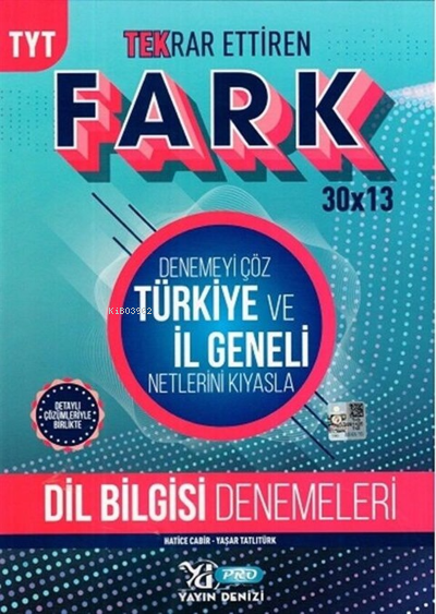  Tyt Pro Fark Deneme Dil Bilgisi 2022 | Kolektif | Yayın Denizi | 9786051973739 | 
