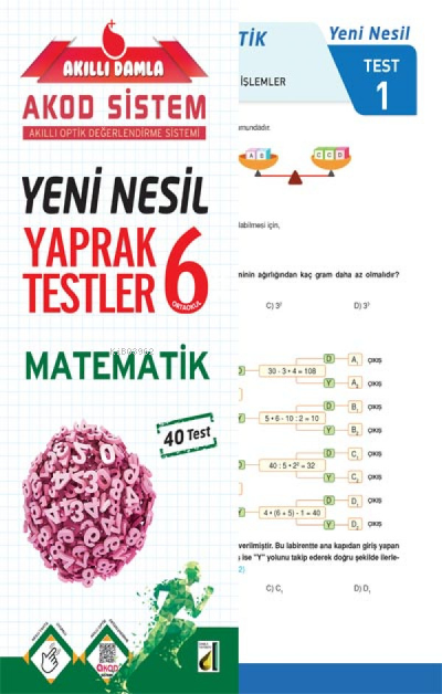 Damla Eğitim Yeni Nesil Matematik Yaprak Testler - 6