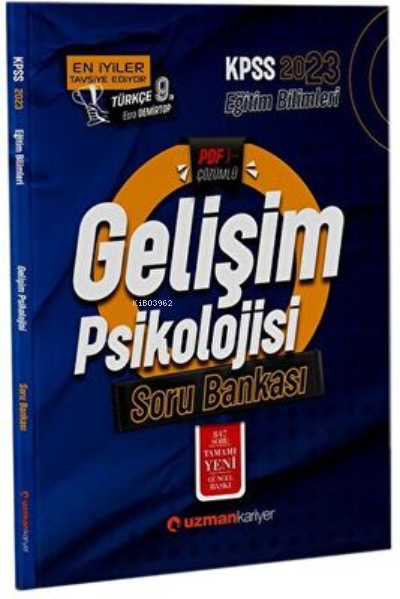  2023 Kpss Eb Soru Bankası Gelişim Psikolojisi | 2023 Kpss Eb Soru Bankası Gelişim Psikolojisi | Sebahattin Sürme | Uzman Kariyer Yayınları (Hazırlık) | 9786258463590 