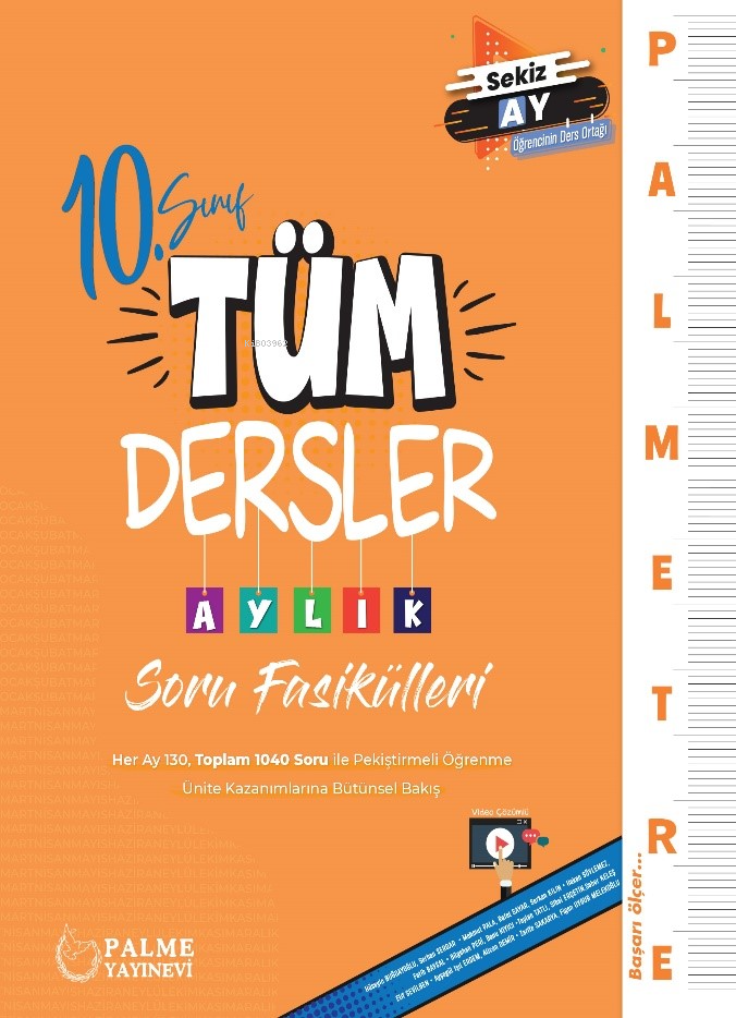 Palmetre 10.Sinif  Tüm Dersler Aylik Çalişma Fasikülleri