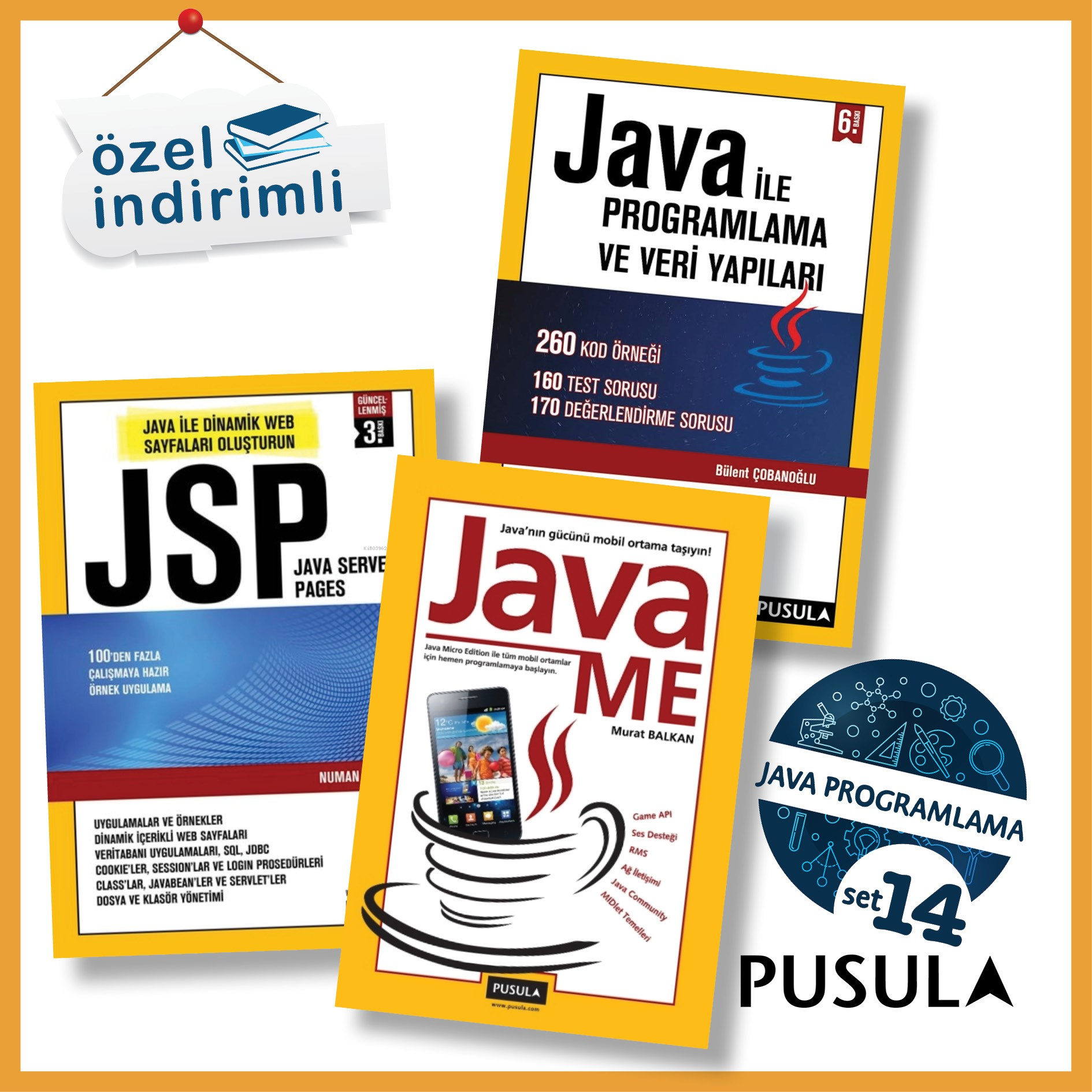  Java Programlama Seti 14 | Java Programlama Seti 14 | Murat Balkan | Numan Pekgöz | Bülent Çobanoğlu | Pusula Yayıncılık | 9789757092873 