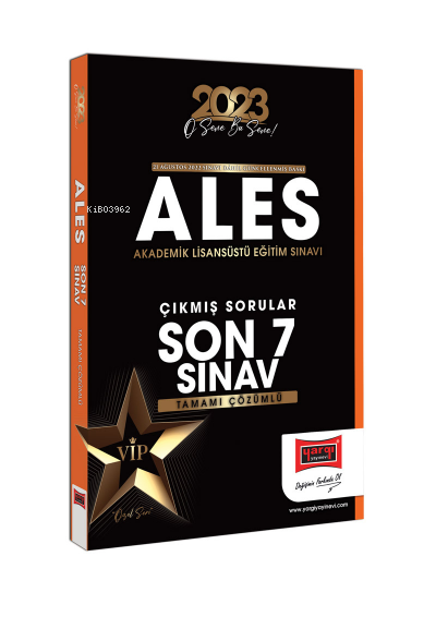  2023 ALES Tamamı Çözümlü Çıkmış Sınav Soruları Son 7 Sınav | 2023 ALES Tamamı Çözümlü Çıkmış Sınav Soruları Son 7 Sınav | Kolektif | Yargı Yayınevi | 9786254211072 