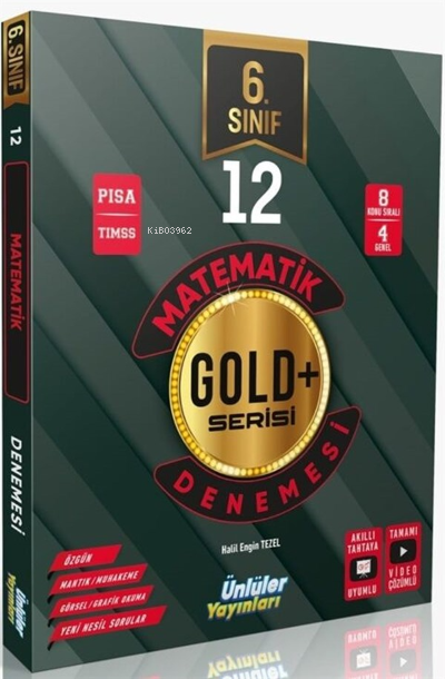  Ünlüler Karması 6 Sınıf Matematik 12 Deneme | Kolektif | Ünlüler Karması Yayınları | 9786057105257 | 
