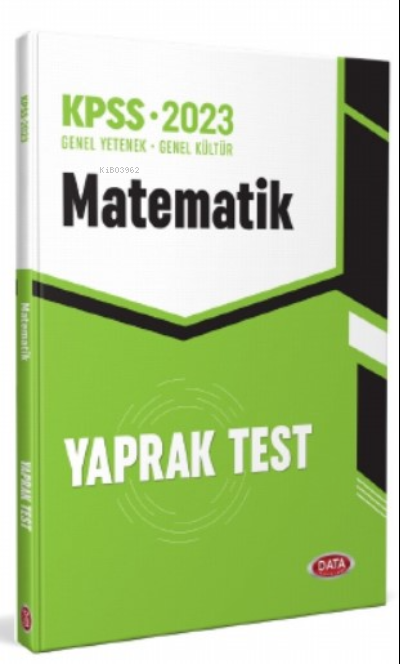  KPSS Matematik Yaprak Test | Turgut Meşe | Data Yayınları | 9786258221855 | 