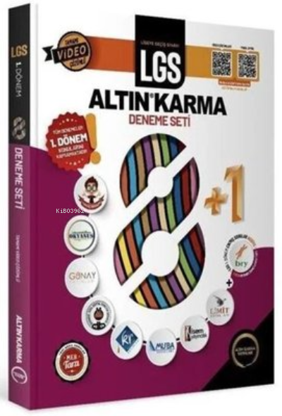 8.Sınıf LGS 1. Dönem Altın Karma 8+1 Deneme Seti