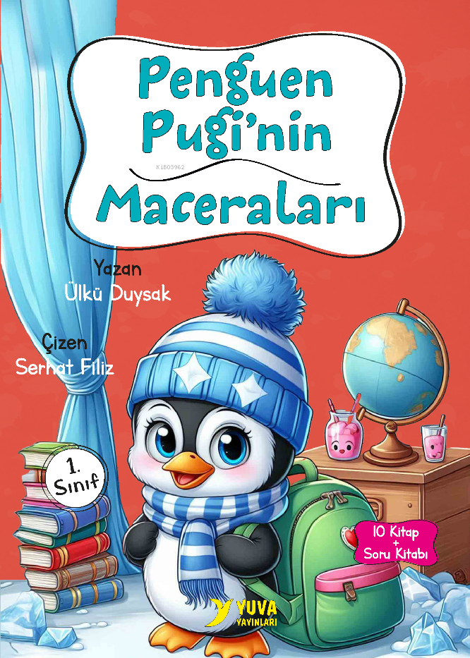 Penguen Pugi'nin Maceraları;10 Kitap + Soru Kitabı