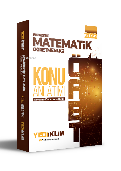 Yediiklim Yayınları 2022 ÖABT Ortaöğretim Matematik Öğretmenliği Konu Anlatımı