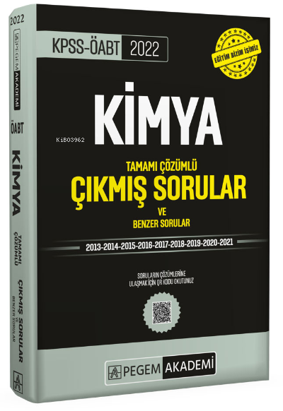  2022 KPSS ÖABT Kimya Çıkmış Sorular | 2022 KPSS ÖABT Kimya Çıkmış Sorular | Kolektif | Pegem Akademi Yayıncılık (Sınavlara Hazırlık) | 9780202101408 