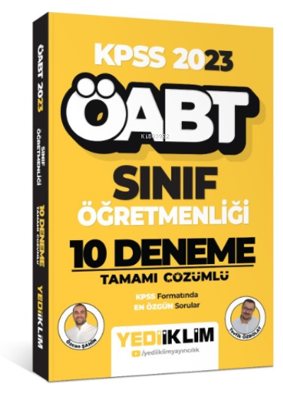  2023 ÖABT Sınıf Öğretmenliği 10 Deneme Tamamı Çözümlü | Özcan Şahin | Tevfik Özbolat | Yediiklim Yayıncılık | 9786254312724 | 