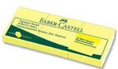  Faber Castell Yapışkan Notluk 50X40mm 3lü Sarı | Faber Castell Yapışkan Notluk 50X40mm 3lü Sarı | Faber Castell | 4044355770931 