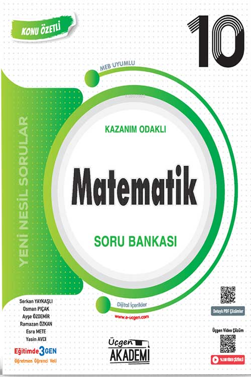  10 Sınıf Matematik Konunun Özü Soru Bankası Üçgen Akademi Yayınları | 10 Sınıf Matematik Konunun Özü Soru Bankası Üçgen Akademi Yayınları | Kolektif | Üçgen Akademi (Hazırlık) | 9786258251340 