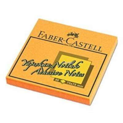  Faber Castell Yapışkan Notluk 75x75 FosfTuruncu | Faber Castell Yapışkan Notluk 75x75 FosfTuruncu | Faber Castell | 4044355771143 