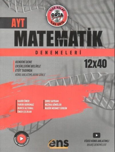 ENS Yayınları AYT Matematik 12 x 40 Denemeleri