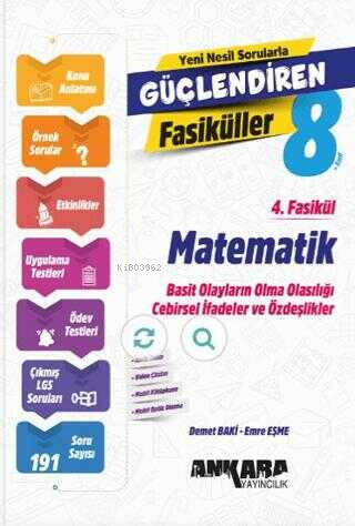  Ankara Yayıncılık Matematik Güçlendiren 4 Fasikül | Ankara Yayıncılık Matematik Güçlendiren 4 Fasikül | Demet Baki | Emre Eşme | Ankara Yayıncılık (Hazırlık) | 9786256711709 