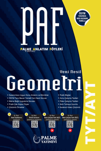  Palme Paf Yks Tyt Ayt Geometri Konu Kitabı *Kurumsal* | Kolektif | Palme (Hazırlık) | 9786052825716 | 