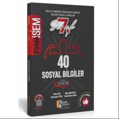  2021 Farklı İsem 7 Sınıf Sosyal Bil 40 Deneme | 2021 Farklı İsem 7 Sınıf Sosyal Bil 40 Deneme | Kolektif | İsem Yayıncılık (Hazırlık) | 9786052866054 