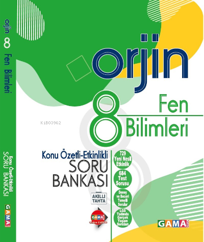  Gama 8Sınıf Orjin Fen Bilimleri Destek SB | Kolektif | Gama Basım Yayın Dağıtım | 9786057790637 | 