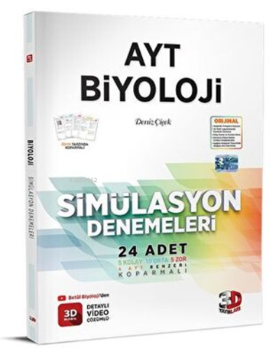 3D Yayınları AYT Biyoloji Simülasyon Denemeleri