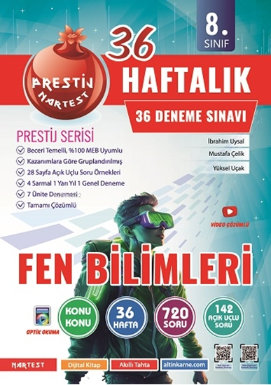 Nartest 8. Sınıf Haftalık Fen Bilimleri Denemeleri
