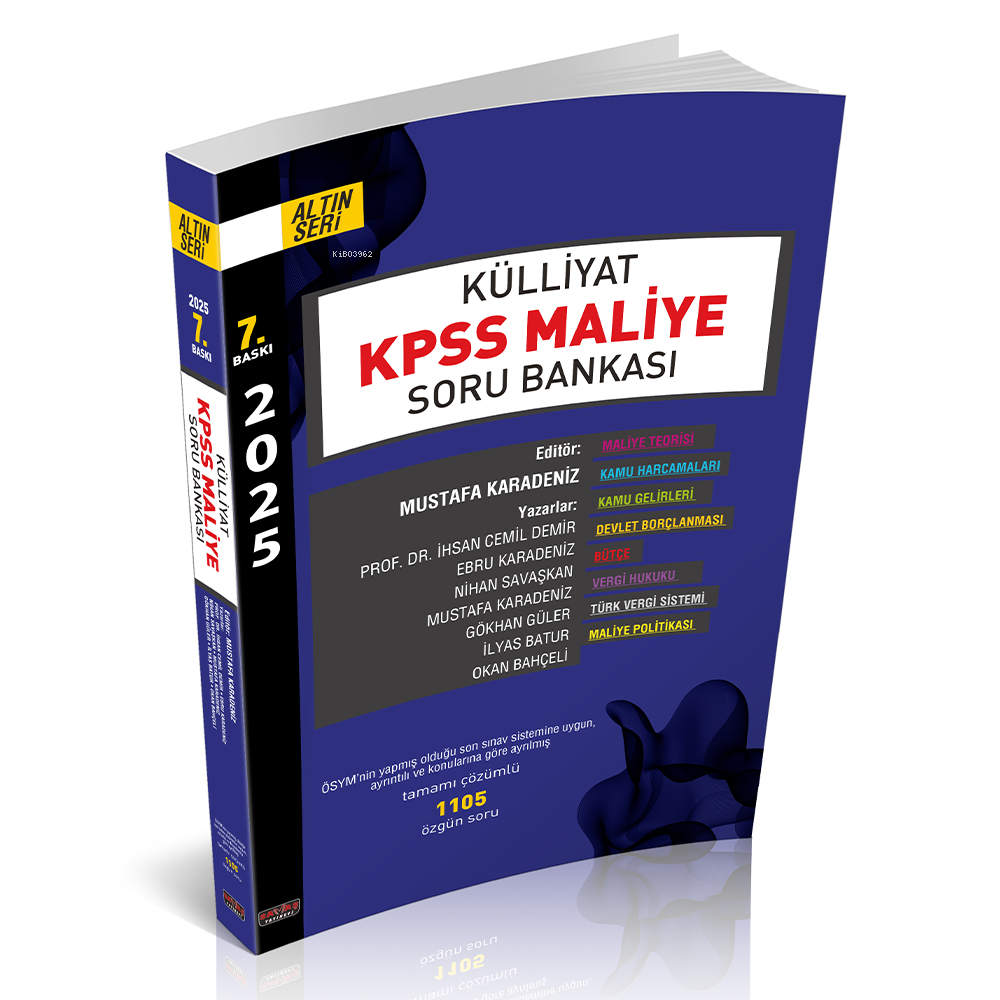 Savaş 2025 Külliyat KPSS Maliye Soru Bankası