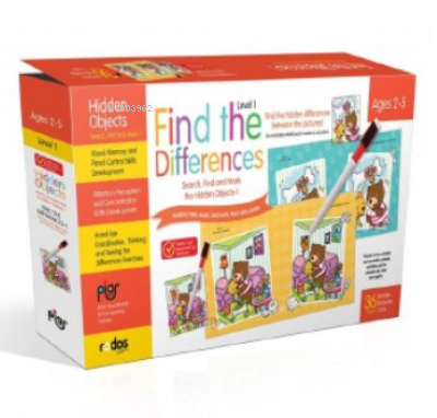 Find the Differences-1 (Level 1) - Search, Find and Mark the Hidden Objects-1 - Ages 2-5