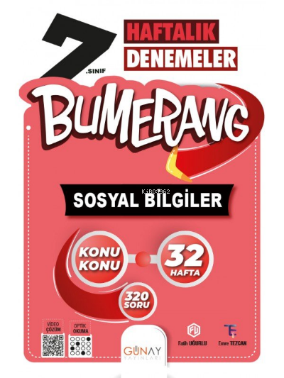 7. Sınıf Sosyal Bilgiler Bumerang Haftalık Denemeler