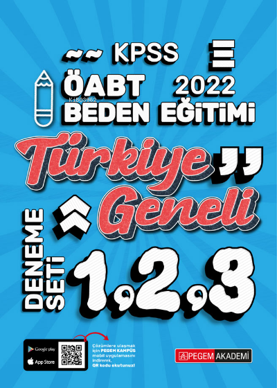  2022 KPSS ÖABT Beden Eğitimi Türkiye Geneli 123 (3lü Deneme) | 2022 KPSS ÖABT Beden Eğitimi Türkiye Geneli 123 (3lü Deneme) | Kolektif | Pegem Akademi Yayıncılık | 9780202149202 